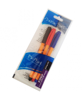Bolígrafo Punto Fino 0.7 mm Pin Point C/3 marca Azor