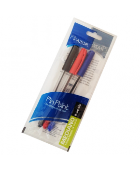 Bolígrafo Punto Mediano 1.0 mm Pin Point C/3 marca Azor
