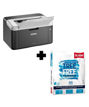 Combo Impresora Brother HL-1212W + Hojas de maquina tamaño carta c/500 Scribe