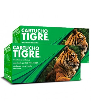 Duo Pack de Cartucho de Toner Tigre TN-660 Negro Calidad Estándar para 2,600 páginas.