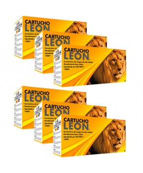 Six Pack de Cartucho de Toner León TN-660 Negro Calidad Premium para 2,600 páginas.