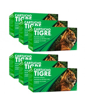 Six Pack de Cartucho de Toner Tigre 35A (CB435A) / 85A (CE285A) Negro Calidad Estándar para 2,000 páginas.