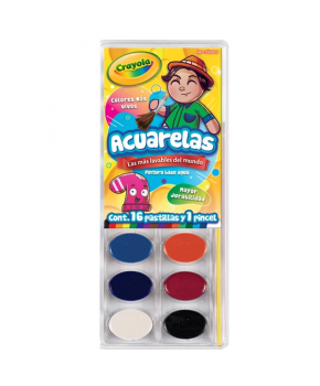 Acuarela de 16 Colores con Pincel marca Crayola