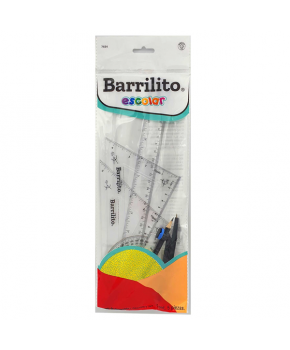 Equipo de Geometría Compás Plástico marca Barrilito