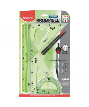 Juego de Geometría Flexible Irrompible, Compás de Precisión marca Maped