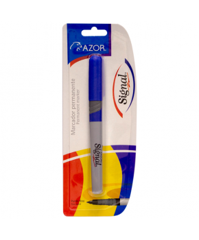 Marcador Permanente Punto Fino Signal Azul marca Azor