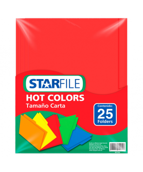 Folder Tamaño Carta Rojo C/25 marca Starfile