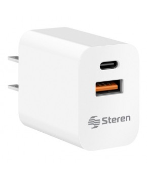 Cargador USB C PD 20 W / USB QC 18 W marca Steren