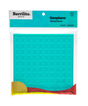 Geoplano de Plastico 16.5 x 16.5 cm. marca Barrilito