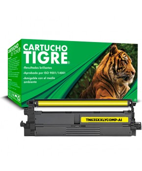 Cartucho de Toner Tigre TN635XXLY Amarillo Calidad Estándar de Extra Alto rendimiento para 6,500 páginas.