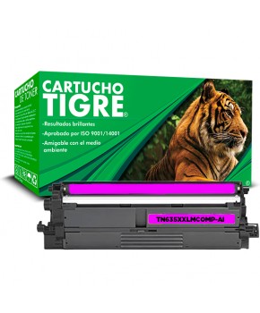 Cartucho de Toner Tigre TN635XXLM Magenta Calidad Estándar de Extra Alto rendimiento para 6,500 páginas.