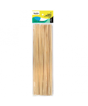 Palitos Madera Redondos 0.5 x 30 cm C/25 marca Barrilito