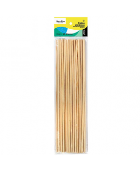 Palitos Madera Redondos 6 mm x 60 cm C/25 marca Barrilito
