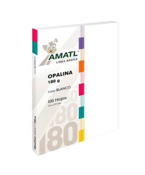 Papel Opalina Pochteca 100 hojas Carta Blanco marca Amatl