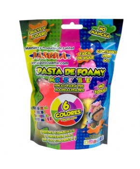 Foamy Moldeable 60 g. 6 Colores marca Pascua