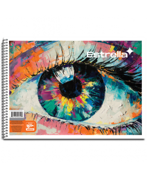 Block de Dibujo Espiral 0629, 31.9 x 22.9 cm. 50 h. marca Estrella