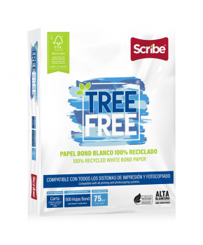 Paquete de Hojas de Maquina Tamaño Carta 93% Blancura 75g C/500 marca Scribe