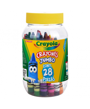 Crayones Jumbo Bote C/28 marca Crayola