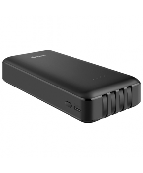 Power Bank de 20,000 mAh PD 20 W / QC 18 W con 1 salida USB C, 1 salida USB y cables integrados USB C / Lightning / micro USB / USB marca Steren