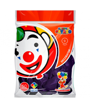 Globo Decorator N9 Purpura C/50 marca Payaso