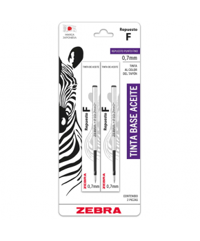 Repuesto para Bolígrafo Punto Fino Azul 0121 C/2 marca Zebra