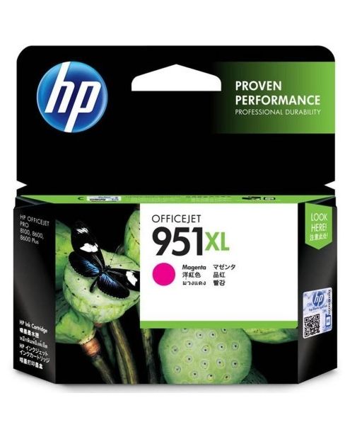 Cartucho de Tinta HP 951XL (CN047AN) Magenta Original de Alto rendimiento  para 1,500 páginas. | Cad Toner. El Más Grande!