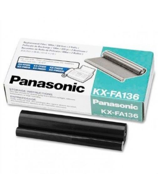 Cinta Transferencia KXFA-136 Panasonic Original  caja con 2 rollos.