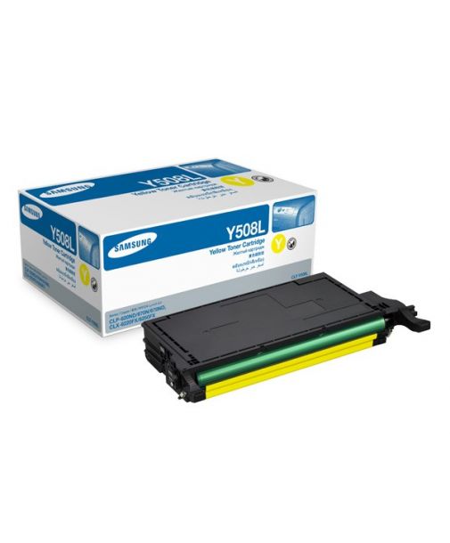 Toner Original Samsung Y508L Amarillo Alto Rendimiento para 4000 impresiones