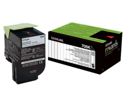 Toner Original Lexmark 708K Negro Rendimiento Estandar para 1000 paginas