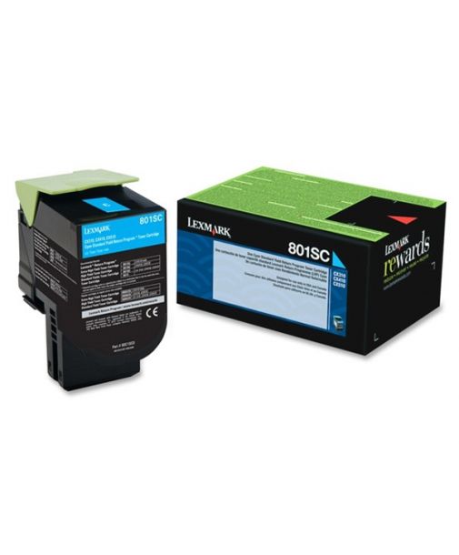 Toner Original Lexmark 808SC Cyan para 2,000 impresiones.