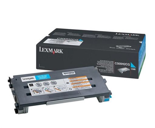 Toner Lexmark Original C500 Cyan alto rendimiento para 6600 impresiones