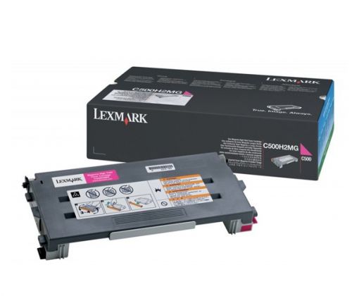 Toner Lexmark Original C500 Magenta alto rendimiento para 6600 impresiones