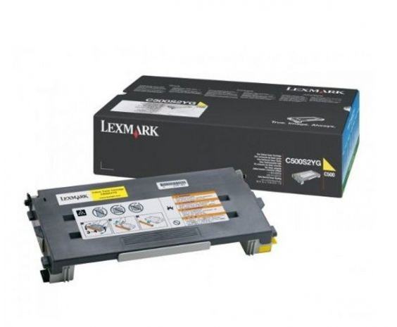Toner Lexmark Original C500 Amarillo alto rendimiento para 6600 impresiones