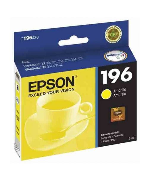 Cartucho de Tinta Original Epson XP-204/ XP-401/ WF-2515/ WF-2532 Amarillo para 290 Impresiones