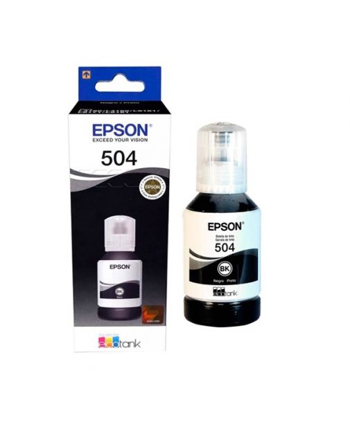 Botella de Tinta Original Epson T504 Negro de 127 ml