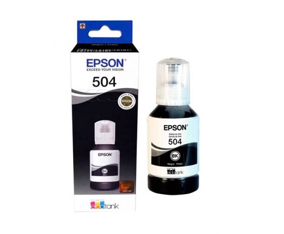 Botella de Tinta Original Epson T504 Negro de 127 ml