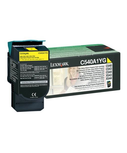 Toner Lexmark C540 Amarillo Rendimiento Estandar para 1000 impresiones