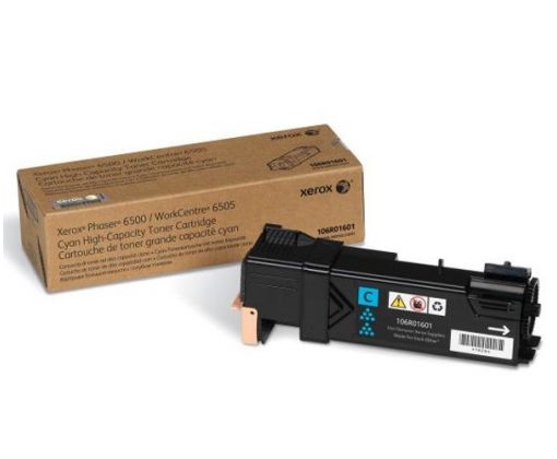 Toner Original Xerox Phaser 6500/ 6505 Cyan Alto Rendimiento para 2,500 impresiones.