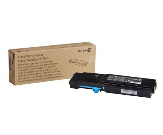 Toner Original Xerox 6600/6605 Cyan Alto Rendimiento para 6,000 impresiones.