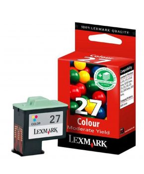 Cartucho color 10N0227 Lexmark Original de bajo rendimiento.