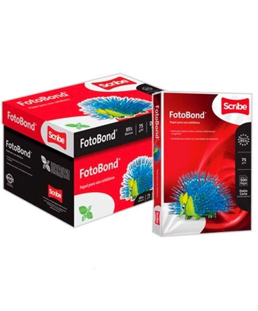Papel Bond blanco tamaño doble carta paq/ con 500 hojas marca Scribe