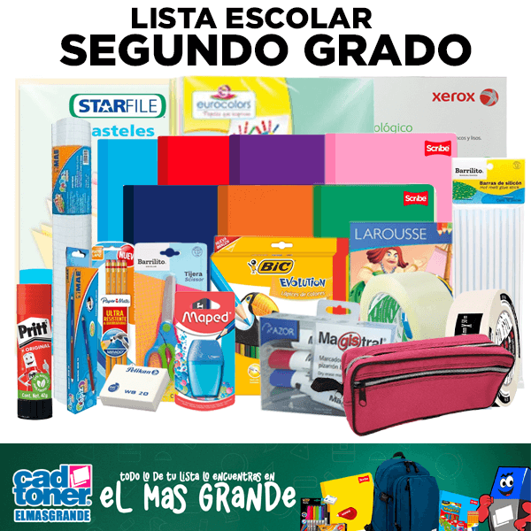 Lista escolar segundo grado de primaria